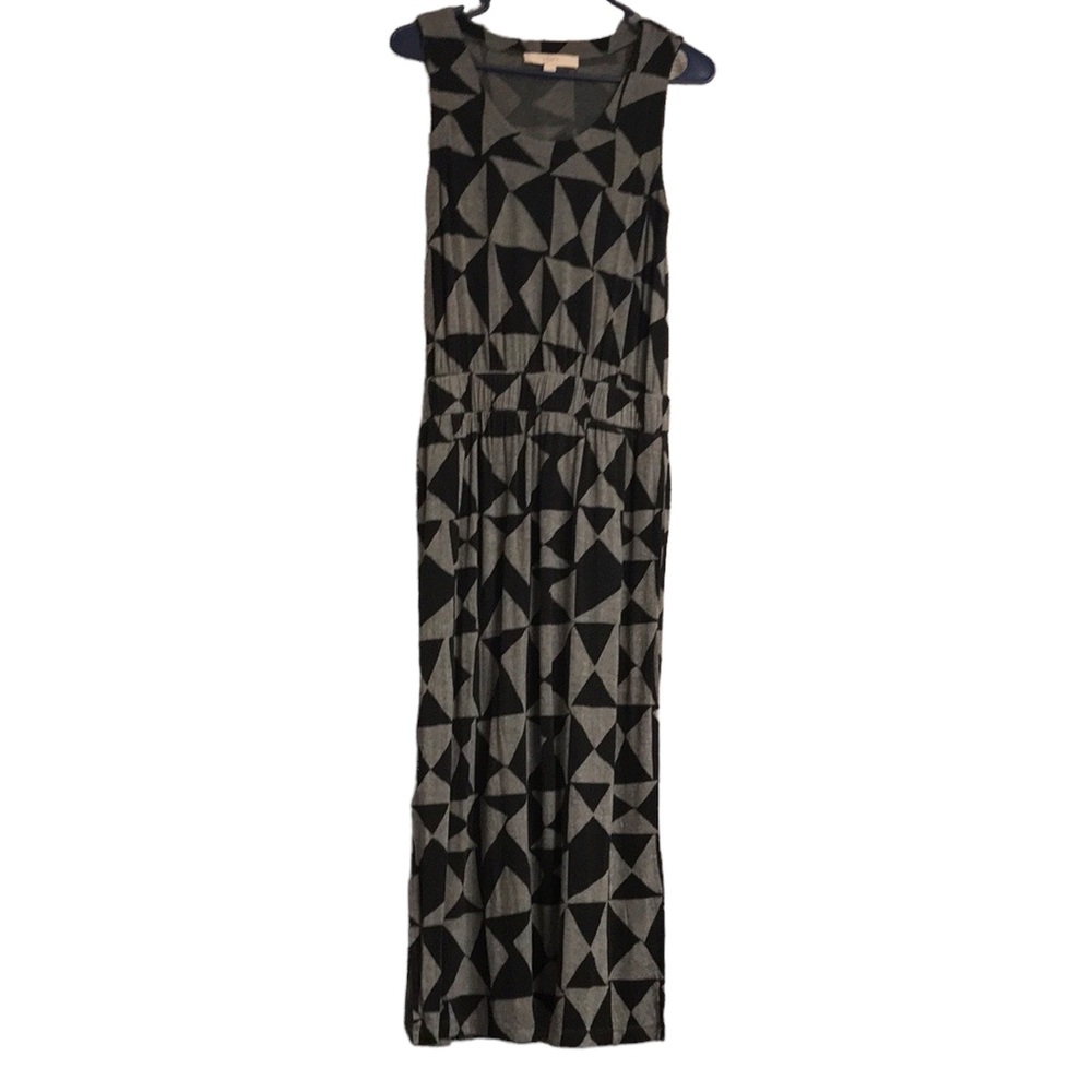 Ann Taylor LOFT maxi tank gray grey dress/extra small geometric print st…